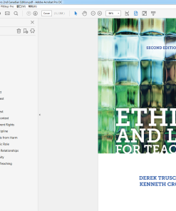 (Original PDF) Ethics and Law for Teachers 2nd Canadian Edition