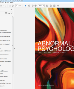 (eBook PDF) Abnormal Psychology 6th Canadian Edition