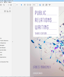 (eBook PDF) Public Relations Writing 3th Edition by Mahoney, James