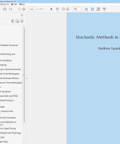 (Original PDF) Stochastic Methods in Asset Pricing