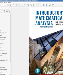 (Original PDF) Introductory Mathematical Analysis for Business, Economics, and the Life and Social Sciences, 14th Edition