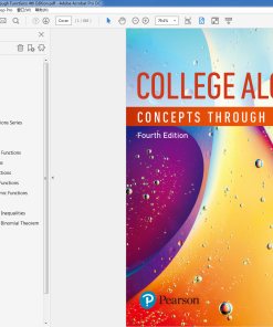 (Original PDF) College Algebra: Concepts Through Functions 4th Edition
