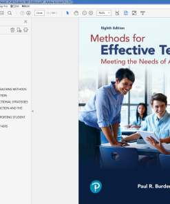 (Original PDF) Methods for Effective Teaching Meeting the Needs of All Students 8th Edition