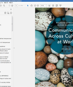 (Original PDF) Communicating Across Cultures at Work 4th