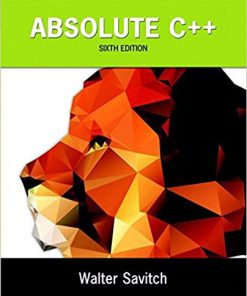 (eBook PDF) Absolute C++ 6th Edition by Walter Savitch