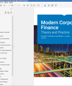 (Original PDF) Modern Corporate Finance Theory and Practice 8th Edition