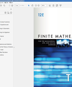 (Original PDF) Finite Mathematics for the Managerial, Life, and Social Sciences 12th Edition