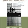 (eBook PDF) Managerial Accounting: An Introduction to Concepts, Methods and Uses 11th