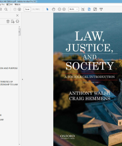 (Original PDF) Law, Justice, and Society A Sociolegal Introduction 4th Edition