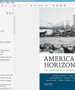 (Original PDF) American Horizons: U.S. History in a Global Context, Volume I: To 1877 2nd Edition
