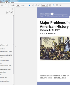 (Original PDF) Major Problems in American History, Volume I: 1 4th Edition