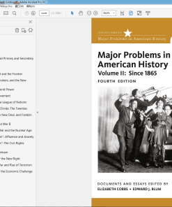 (Original PDF) Major Problems in American History, Volume II: 2 4th Edition