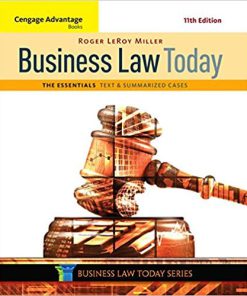 (Original PDF) Cengage Advantage Books: Business Law Today, The Essentials: Text and Summarized Cases 11th Edition