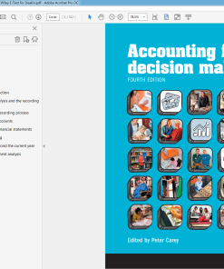 (Original PDF) (AUCM) Accounting For Decision Making 4E Wiley E-Text for Deakin
