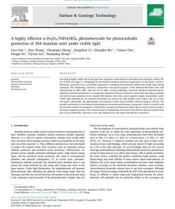 A highly efficient α-Fe2O3/NiFe(OH)x photoelectrode for photocathodic protection of 304 stainless steel under visible light - eBook PDF