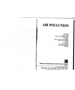 Air Pollution 1st Edition Mn Rao - eBook PDF