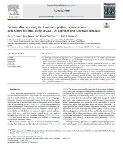 Bacterial diversity analysis of coastal superficial seawaters near aquaculture facilities, using MALDI-TOF approach and Ribopeaks database - eBook PDF