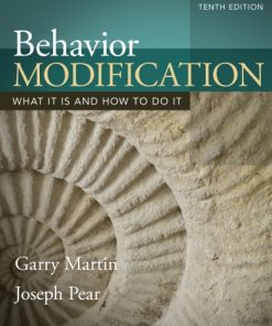 Behavior Modification: What It Is and How to Do It 10th Edition Garry Martin - eBook PDF