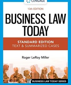 Business Law Today - Standard Edition: Text & Summarized Cases (MindTap Course List) Roger Leroy Miller - eBook PDF