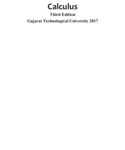 Calculus Third Edition Gujarat Technological University 2017 - eBook PDF