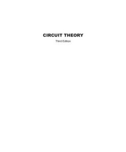 Circuit Theory 3rd Edition A Nagoor Kani - eBook PDF