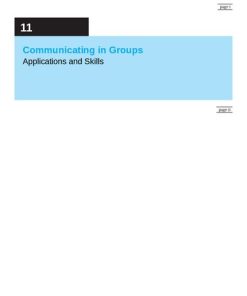 Communicating in Groups: Applications and Skills 11th Edition Katherine Adams And Gloria Galanes - eBook PDF
