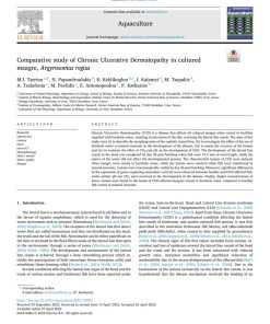 Comparative study of Chronic Ulcerative Dermatopathy in cultured meagre, Argyrosomus regius - eBook PDF