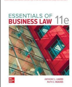 Essentials of Business Law 11th Edition Anthony Liuzzo - eBook PDF