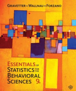 Essentials of Statistics for the Behavioral Sciences, 9th 9th Edition Frederick J. Gravetter - eBook PDF