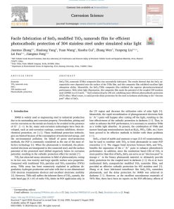 Facile fabrication of SnO2 modified TiO2 nanorods film for efficient photocathodic protection of 304 stainless steel under simulated solar light - eBook PDF