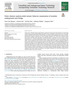 Finite element analysis-aided seismic behavior examination of modular underground arch bridge - eBook PDF