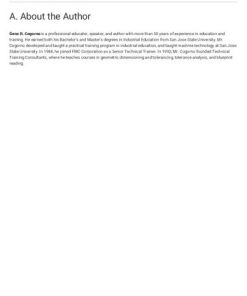 Geometric Dimensioning and Tolerancing for Mechanical Design, 3E 3rd Edition Gene R. Cogorno - eBook PDF