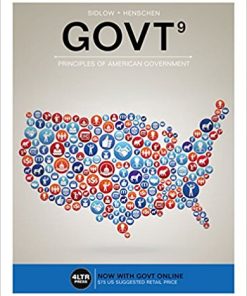 GOVT, Principles of American Government 9th Edition Edward Sidlow - eBook PDF