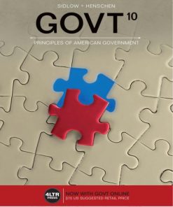 Govt10: principles of American government 10th edition Edition Henschen - eBook PDF