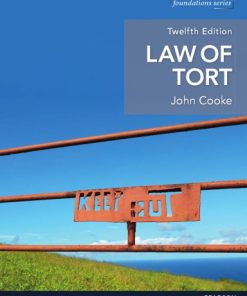 Law of tort 12. ed. Edition Cooke John - eBook PDF