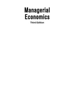 Managerial Economics 3rd Edition Geetika - eBook PDF