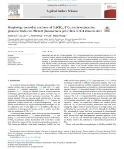 Morphology controlled synthesis of Co(OH)2/TiO2 p-n heterojunction photoelectrodes for efficient photocathodic protection of 304 stainless steel - eBook PDF