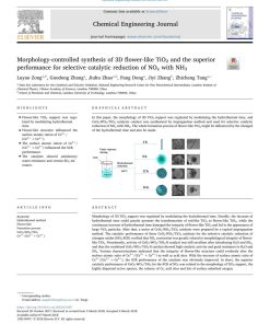 Morphology-controlled synthesis of 3D flower-like TiO2 and the superior performance for selective catalytic reduction of NOx with NH3 - eBook PDF