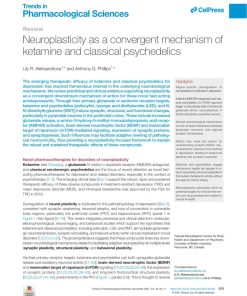 Neuroplasticity as a convergent mechanism of ketamine and classical psychedelics - eBook PDF