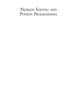 Problem Solving and Python Programming 1st edition - eBook PDF