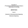 Proceeding of 5 th International Conference on Recent Trends in Engineering and Technology ICRTET’2016 Volume 2 Electronics & Telecommunication Engineering Mechanical Engineering - eBook PDF