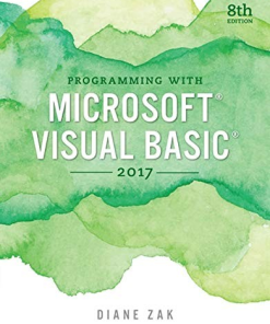 Programming with Microsoft Visual Basic 2017 8th Edition Diane Zak - eBook PDF