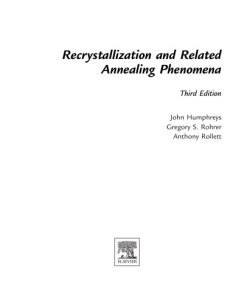 Recrystallization and Related Annealing Phenomena Third Edition John Humphreys - eBook PDF