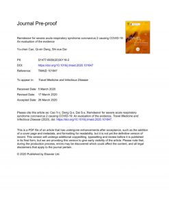 Remdesivir for severe acute respiratory syndrome coronavirus 2 causing COVID-19: An evaluation of the evidence - eBook PDF