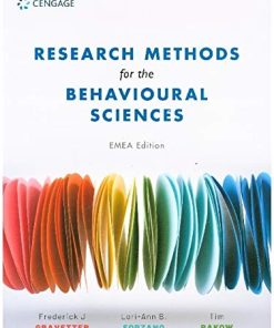 Research Methods For The Behavioural Sciences - eBook PDF