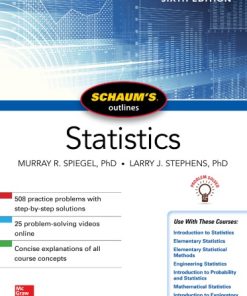 Schaum’s Outline of Statistics, 6e 6th Edition Murray R. Spiegel - eBook PDF