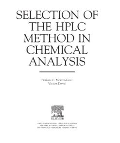 Selection of HPLC Method in Chemical Analysis - eBook PDF