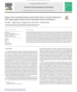 Study on the correlation between passive film and AC corrosion behavior of 2507 super duplex stainless steel in simulated marine environment - eBook PDF