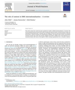 The role of context in SME internationalization – A review - eBook PDF