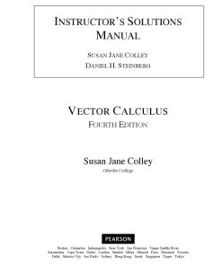 Vector Calculus - Solutions 4th Edition Susan Jane Colley - eBook PDF